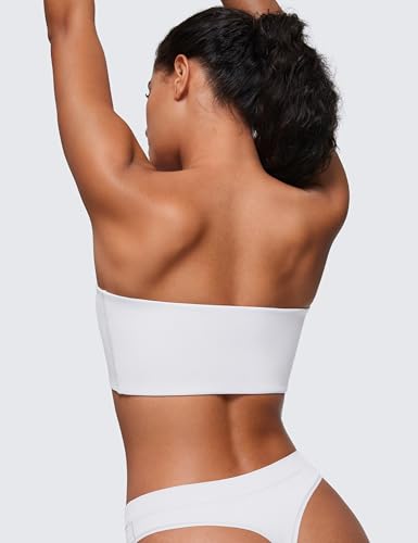 Image of CRZ YOGA Softhold Strapless Bralette | Double Lined, Light Support, Non Padded, Wireless, Casual, Ultra-Soft, Bandeau, Everyday Bra for Women