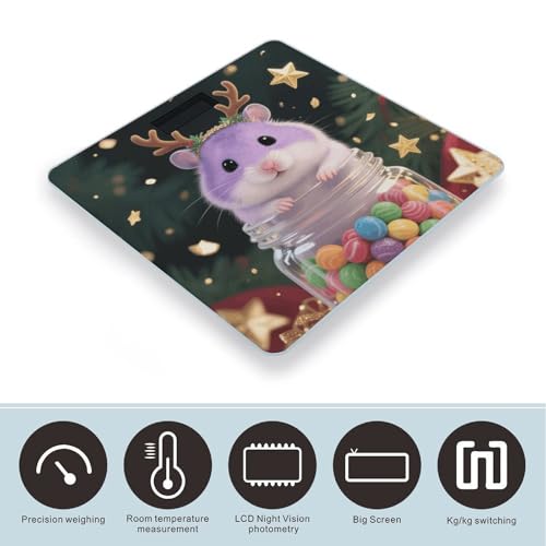 Báscula Digital Christmas Hamster para Peso Corporal miniatura 3