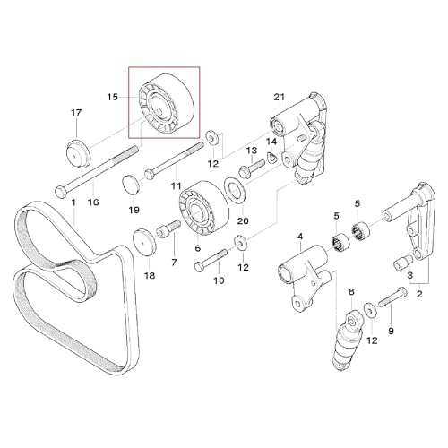 Galet tendeur de courroie d'accessoires BMW Z4 E39 328i pièce 11281748130