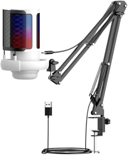 コンデンサーマイク RGB ライティKryZaroング機能付き カーディオイド指向性 プラグ&プレイ簡易操作 パソコン/プレステ両対応 A ケーブル同梱 ワンタッチミュート 録音・ゲーム実況・ライブ配信・テレワーク専用マイク?