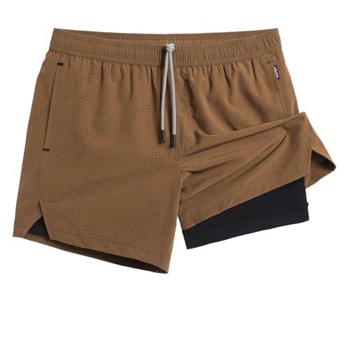 maamgic Mens Running Shorts with Compression Liner...