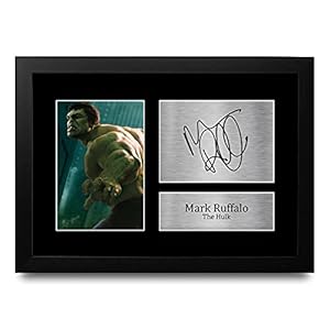 HWC Trading FR Mark Ruffalo Gift Gesigneerd FRAMED A4 Gedrukt Handtekening De Hulk De Avengers Geschenken Print Foto…