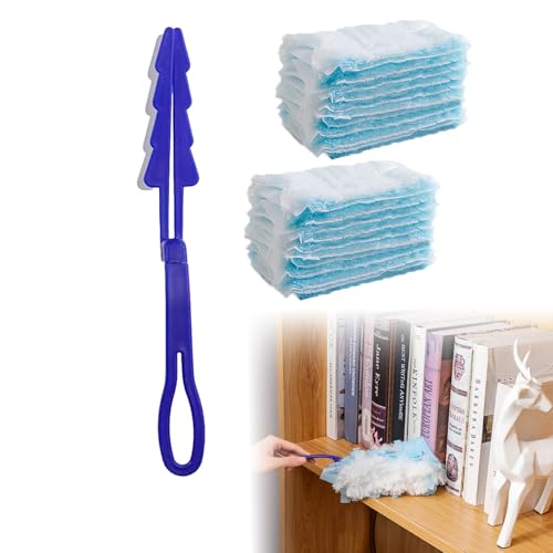 FujiFrugal はたき ほこり取り ハンディモップ 埃取り ハンディ 埃取り ハンディ ホコリ取り 伸縮可能 掃除 ブラシ 使い捨て クリーナー 隙間掃除 交換用シート付き 静電気除去 花粉 除去 モップ取り外し可能 掃除道具 車 家 ブラインド エアコンに適用 (22) [並行輸入品]