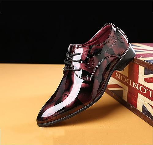 Men's Oxford Dress Shoes Fashion Pointed Toe Formal Business Lace-up Brogues Derby Shoes4