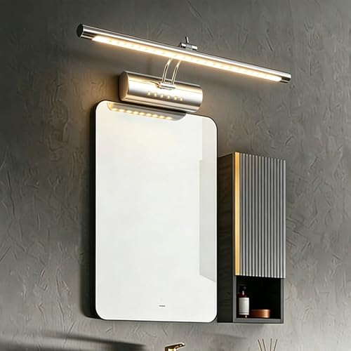 Apliques de pared para baño con luz blanca plateada de bajo consumo 5