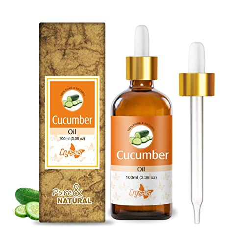 Image of Crysalis Cucumber (Cucumis Sativus) Oil|100% Pure & Natural Undiluted Carrier Oil Organic Standard For Skin & Haircare|Therapeutic Grade Oil, Healthy Skin & Hair-100ML With Dropper
