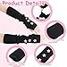 JJUNW 2Pcs Arm Warmers, Arm Warmers Women, Star Arm Warmers Kids Half Finger Adorable Accessories, Cute Y2K Arm Warmers Cold Weather Fashion Arm Sleeve Thumb Hole Gloves for Women Girls(Black)