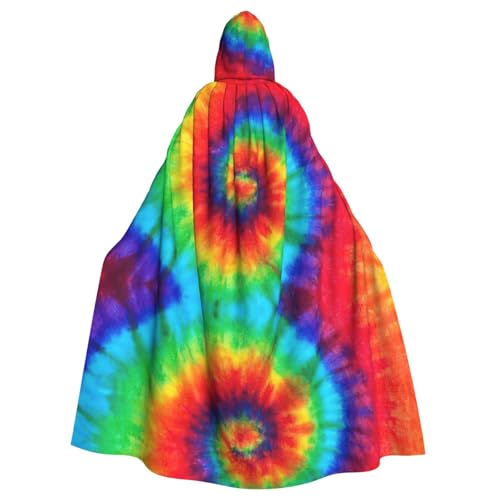 Capa con capucha multicolor ideal para festivales de verano y batas de cosplay temáticas