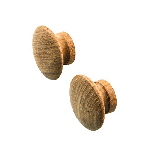 Bouton de tiroir rond en teck poignée bois marine pour meuble et cabine