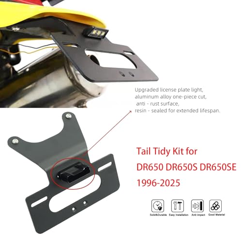 Image of Tail Tidy Kit for DR650 DR650S DR650SE 1996-2025 Fender Eliminator Kit equipped License Plate Holder, License Plate Light