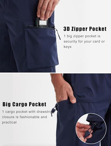 Image of Libin Men's Shorts Casual All Day Comfy Quick Dry Lightweight Cargo Hiking Shorts Breathable Outdoor Sports Travel