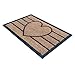 Comart - Zerbino Capitol - 40x60 cm - Zerbino in Cocco con Disegni in Gomma - Tappeto per Ingresso Esterno e Interno - Fondo Antiscivolo Gommato - Facile da Pulire - Rettangolare - Design Cuore immagine