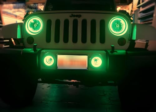 Image of HOME13 Self Adhesive Auto Car Tint Headlight Taillight Fog Light Vinyl Smoke Film Sheet Sticker Cover Car & Bike Protection Film (Green, 12x50 Inch)