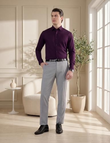 Image of Symbol Premium Men's Slim Fit Satin Formal /Dress Shirt | 100% Cotton | Soft & Lustrous Finish | Available in Plus Sizes