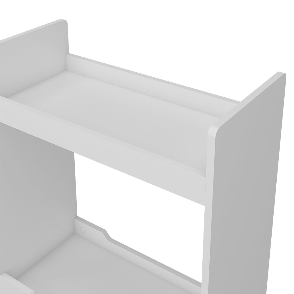 Vicco Armoire pour Enfants Conny, Blanc, 67x110cm avec Barre de Suspension et Boutons en Bois, pour Le Rangement et l’Organisation des vêtements pour Enfants
