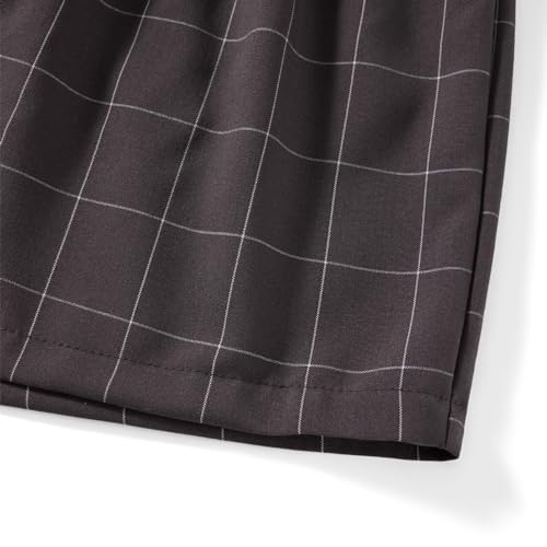Image of Sumleno Womens Y2k Aesthetic Boxer Shorts Plaid Elastic Waist Lounge Pj Bottoms Summer Casual Gingham Pajamas Shorts