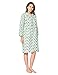 Casual Nights Women's Floral Snap Front Flannel Duster Long Sleeve Lounger Dress - Green Floral - Large
