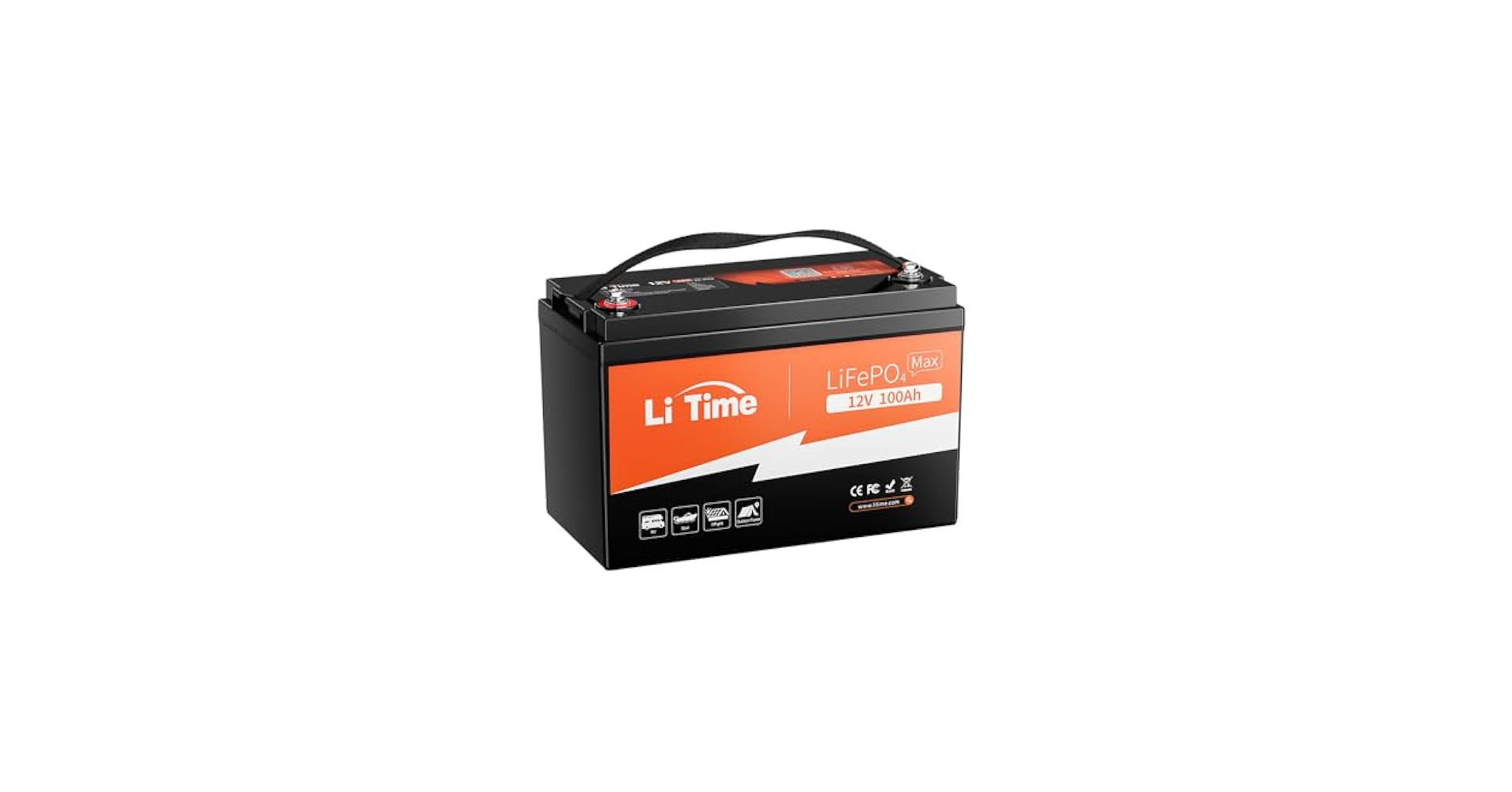 【LiTime】12V100Ah LiTime12V 100Ah Group 24 Battery W/ Self-Heating & Bluetooth