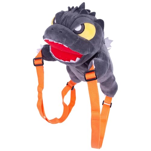 Freddys Fanatic Dinosaur Kaiju Monster Backpack with Orange Straps