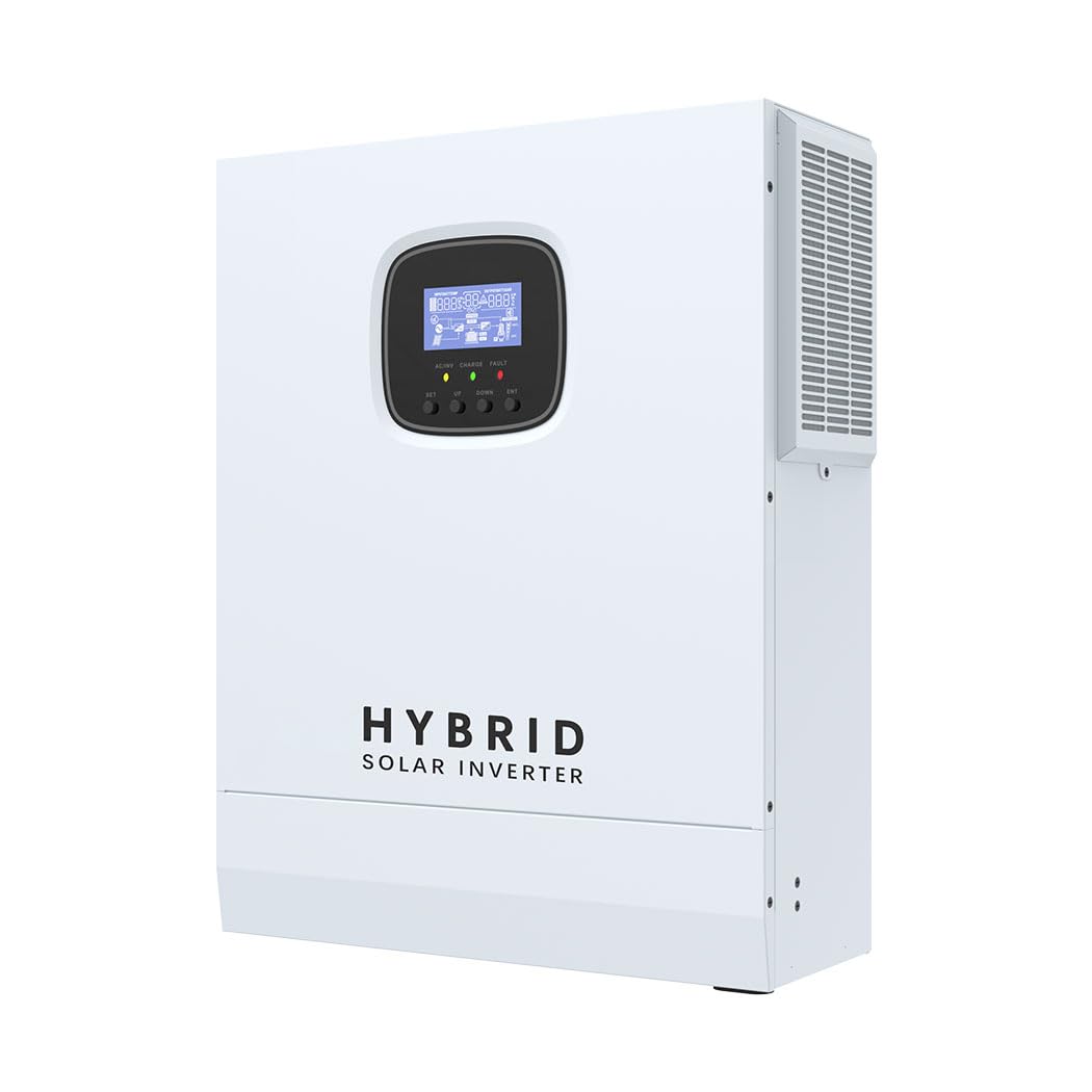Y&H 5000W Hybrid Solar Inverter AC 120V to DC 48V, UL1741, Battery-Free Operation Supported, with 80A MPPT Charging 6000W PV Input, 11kW Peak, Lithium/Lead-Acid Compatible, for Home, RV, Off-Grid Use