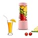 red temp Przenośny blender USB do ładowania, osobisty blender do koktajli i koktajli, 400 ml podróżny blender sokowirówka kubek z sześcioma ostrzami i baterią 4000 mAh, odpowiedni do domu kuchni sportu siłowni na zewnątrz