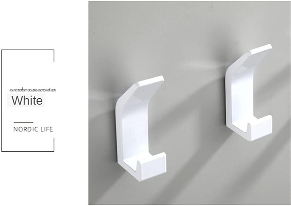 5PCS Hook Black White Towel Hook for Bathroom Clothes Hook Bedroom Robe Hook Coat Hook for Livingroom Kitchen Accessories(D)