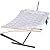 SUNCREAT Hammock with Stand Two Person Cotton Rope