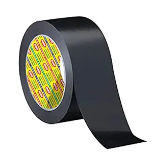 Mario Floor Marking Social Distancing Tape 48mm X 17 mtr (Pack of 1 Roll) (Black)