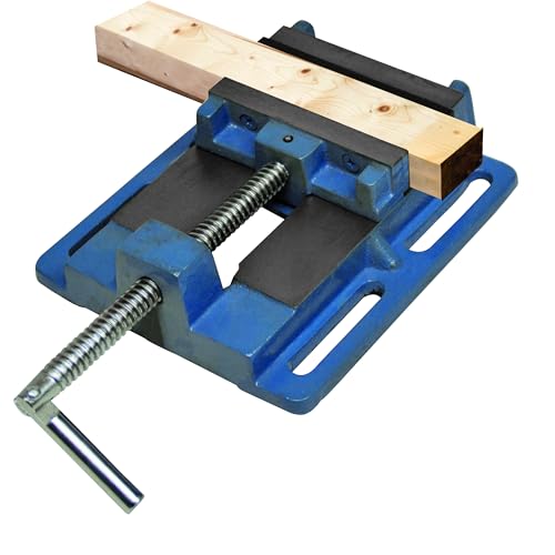 Güde 38320 Maschinenschraubstock, 125 mm breite Spannbacken, massive Gußausführung, auch für Rundmaterial geeignet