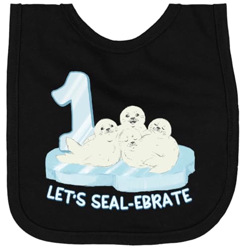 inktastic I'm 1 Let's Seal-Ebrate Newborn Bib