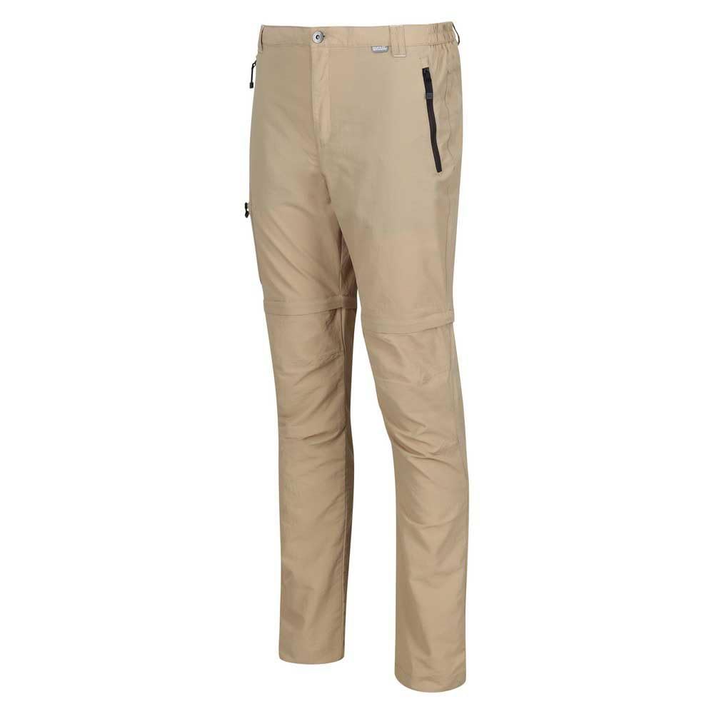Regatta Men's Leesville II Zip off Walking Trousers Pantaloni da Escursionismo, Oat, 42W Uomo
