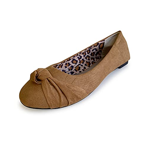 Epic Step Ballet Flats for Women, Comfortable Slip on Faux...