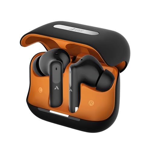 Image of APES SonicPods Wireless Bluetooth Earbuds, 13mm Drivers, 24Hrs Playtime, ANC and ENC (Black)