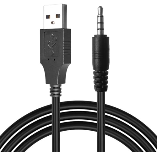 SKZIRI USB to 3.5mm Aux Charging Cable for Wireless Bluetooth Headphones Rechargeable Earmuffs with 3.5mm Charge Port