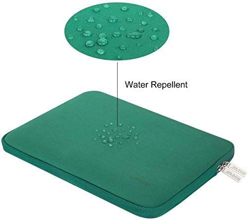 Image of MOSISO Laptop Case 16 inch, 15-15.6 inch Laptop Sleeve Bag Compatible with MacBook Pro 16 inch, HP, Acer, Dell, Lenovo, ASUS Notebook, Neoprene Computer Sleeve Bag with Small Case, Peacock Green