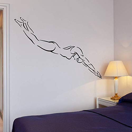 ONETOTOP Decalcomania Nuotata Logo Nome Decalcomania Nuotatore Nuotata Poster Vinile Adesivo murale Pegatina Quadro Pa