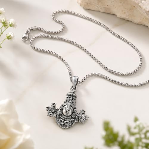 Image of Hanuman Locket for Men & Women | Spiritual Religious Pendant with Chain | Bajrangbali Hanuman Ji Kavach for Protection, Strength, Positive Energy & Devotional Wear Unisex