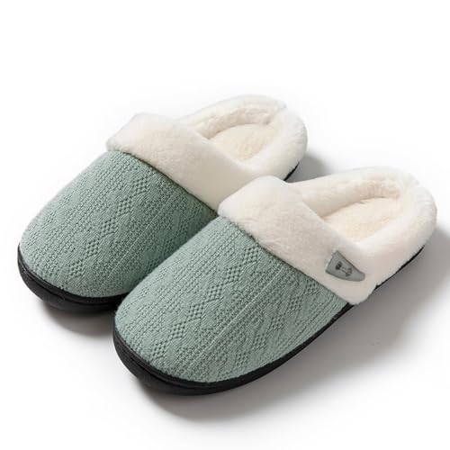 Women Men Winter House Slippers Thick Soled Soft Plush Warm Anti Slip Indoor Bedroom Fluffy Slippers