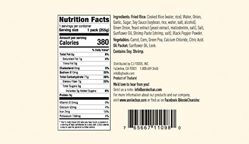 Annie Chun's, Rice Thai Fried Ready Meal, 9 Ounce, Pack of 6