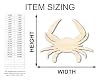 Unfinished Wood Chesapeake Blue Crab Silhouette Animal Craft up to 46" DIY 5" / 1/4" #2