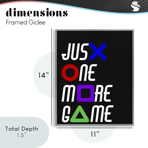 One More Game tableau gamer Stupell Industries pour déco salle de jeu - 5