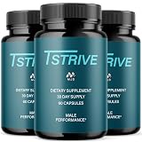 (3 Pack) Tstrive for Men, Official T Strive Pills for Men with All Natural Ingredients, Maximum Strength Tstrive Men's Supplement with Vitamins Supporting Wellness and Advanced Health (180 Capsules)