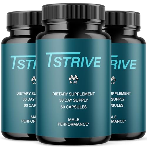 (3 Pack) Tstrive for Men, Official T Strive Pills for Men with All Natural Ingredients, Maximum Strength Tstrive Men's Supplement with Vitamins Supporting Wellness and Advanced Health (180 Capsules)