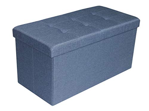 D&D Quality - Pouf portaoggetti pieghevole, seduta...