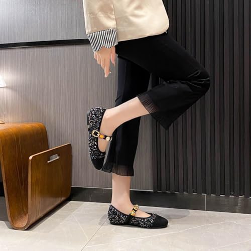 Women's Round Toe Ballet Flats Slip On Comfortable Dressy Business Dance Flats Walking Shoes4