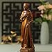 San Martin de Porres Saint Statue Antique Style Wood Carving Handmade Home Deco Religious Catholic Figurines Religious Gifts Catholic
