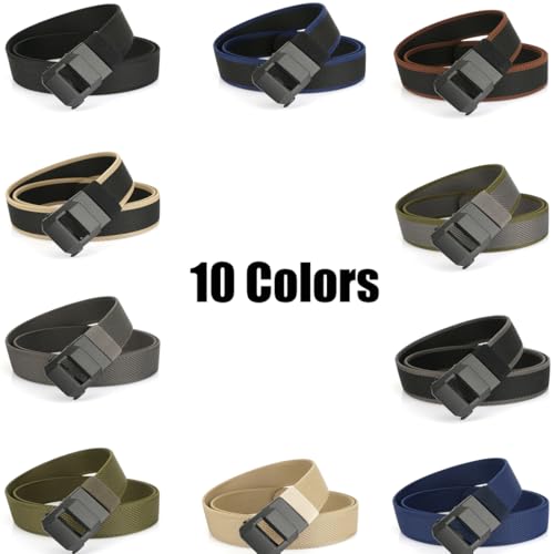 Ratchet Belts for Men Work Belts Tactical Stretch Nylon,Suitable for Casual Jeans Trousers Golf Attire3