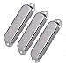 3pcs Closed Brass Single Coil Pickup Covers For Fender Strat Squier Electric Guitar Part (Silver)