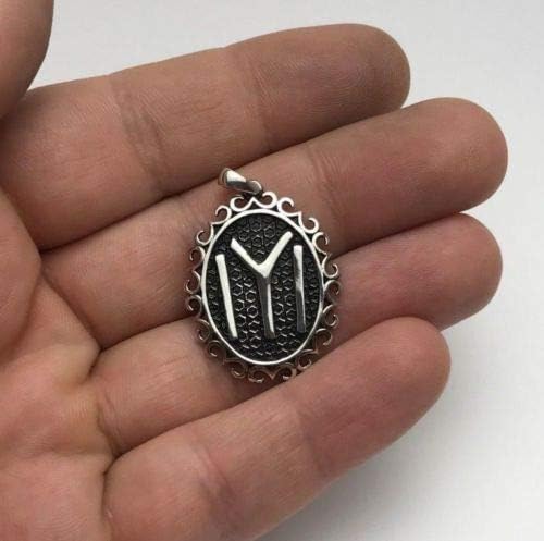 Miniatura 7 de Joyería turca ovalada Kayi Iyi Ertugrul Motif 925K plata esterlina colgante unisex coche colgante, Plata esterlina