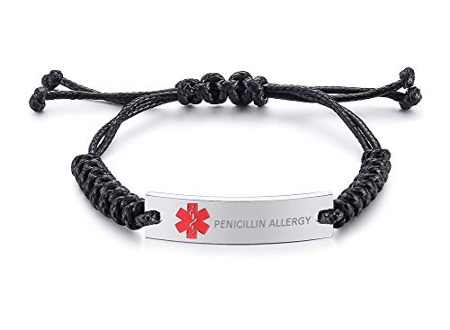 XUANPAI Hombre Mujer Unisex no_metal_stamp Penicillin Allergy